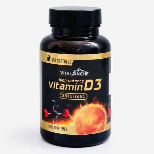 VitalAnche High Potency Vitamin D3 10,000 IU / 250 mcg (120 Softgels)
