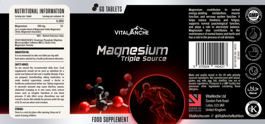 VitalAnche Magnesium Triple Source – 60 Tablets